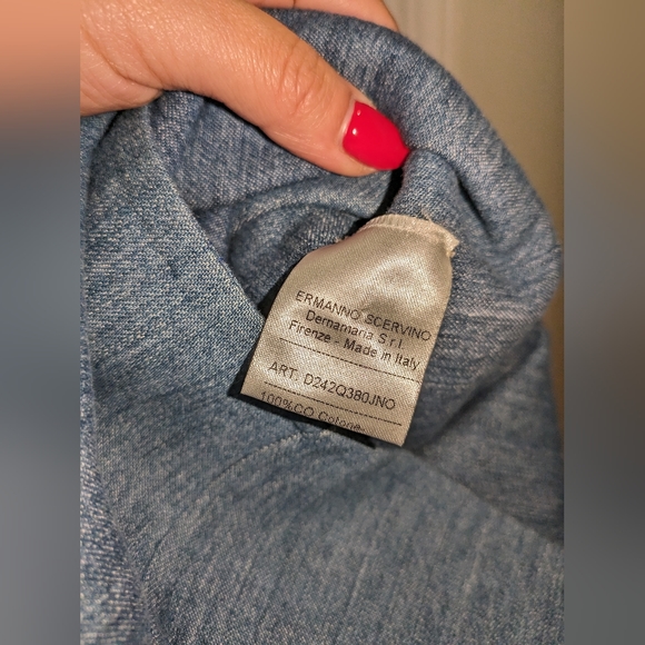 12. NWT ERMANNO SCERVINO KNEE-LENGTH DENIM DRESS - Picture 6 of 8